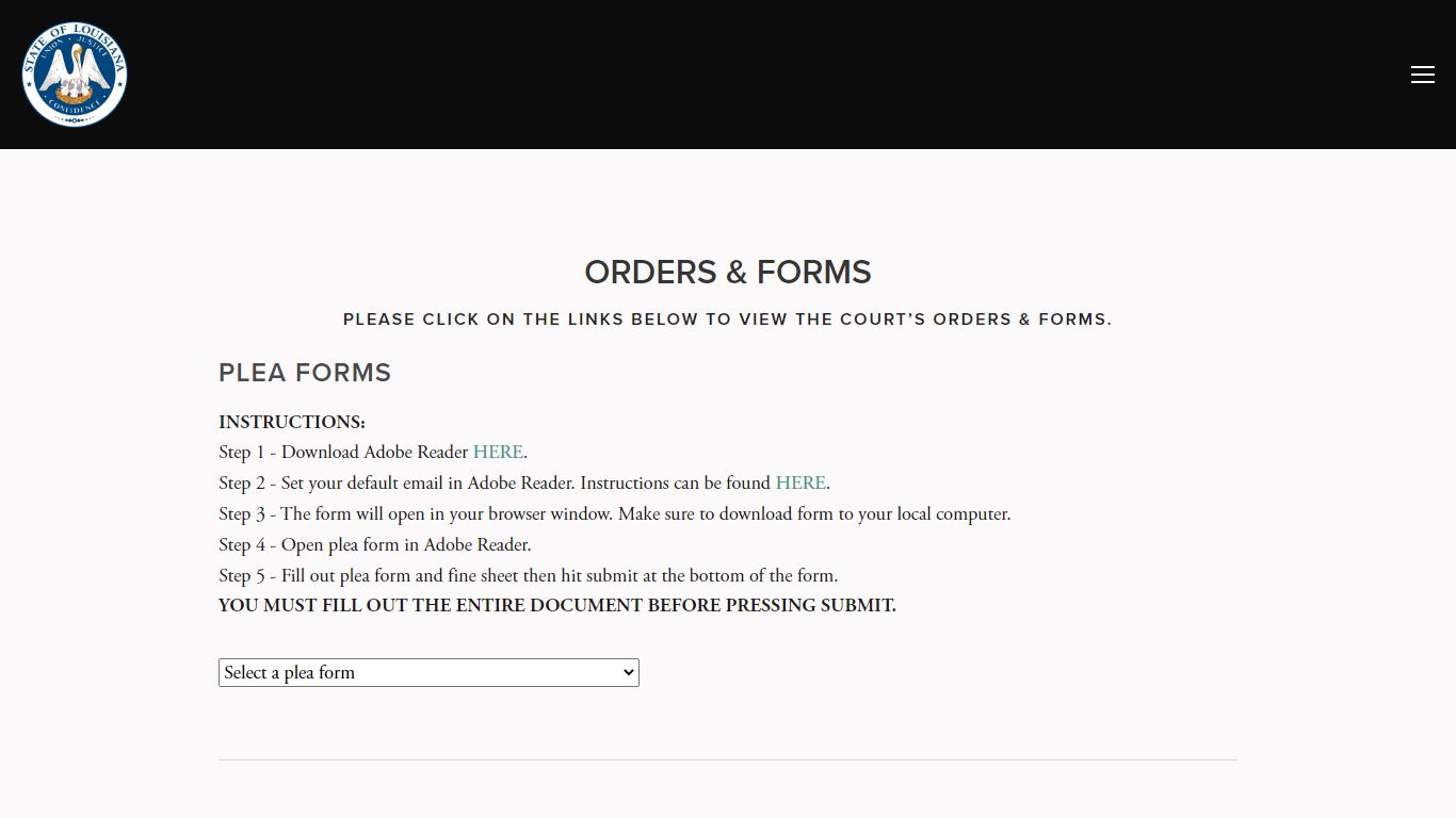ORDERS & FORMS - 24th JDC Online Court